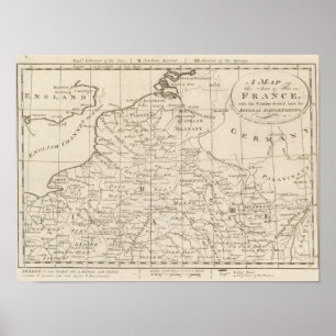 Karte des Kriegsstandortes in Frankreich 2 Poster