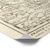 Karte des Kriegsstandortes in Frankreich Poster (Ecke)