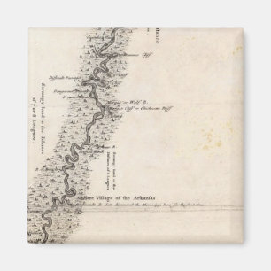 Karte des Kurses des Mississippi 2 Magnet