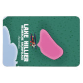 Karte des Lake Hillier in Australien. Magnet (Horizontal)