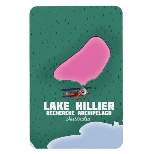 Karte des Lake Hillier in Australien. Magnet