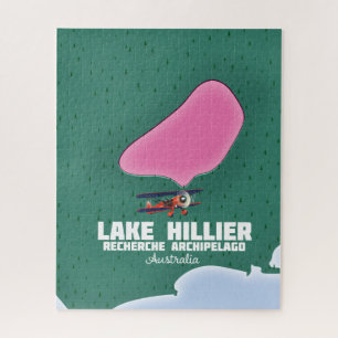 Karte des Lake Hillier in Australien. Puzzle