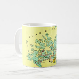 Karte des Lake Minnetonka Kaffeetasse