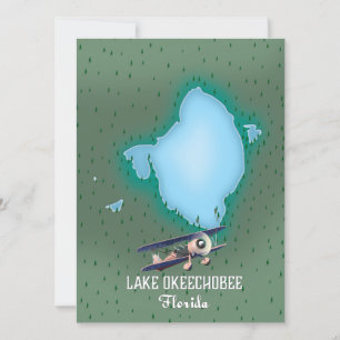 Karte des Lake Okeechobee in Florida.