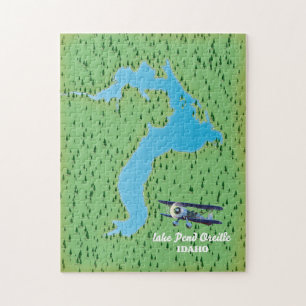 Karte des Lake Pend Oreille Idaho Puzzle