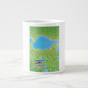 Karte des Lake Pontchartrain Louisiana Jumbo-Tasse