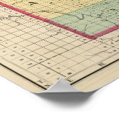 Karte des Landkreises Alcona, Michigan Poster (Ecke)