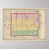 Karte des Landkreises Alcona, Michigan Poster (Vorne)