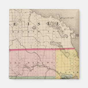 Karte des Landkreises Alpena, Michigan Magnet