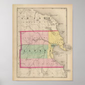 Karte des Landkreises Alpena, Michigan Poster (Vorne)