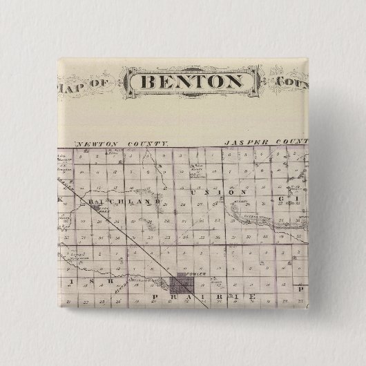 Karte des Landkreises Benton Button (Vorderseite)