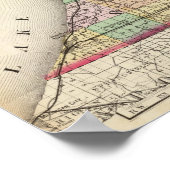 Karte des Landkreises Berrien, Michigan Poster (Ecke)