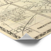 Karte des Landkreises Bond, Alton Poster (Ecke)