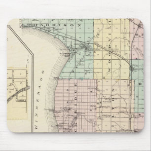 Karte des Landkreises Calumet, Staat von Wisconsin Mousepad