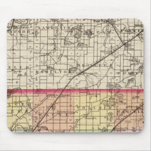 Karte des Landkreises Cass, Michigan Mousepad