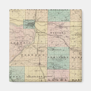 Karte des Landkreises Columbia, Staat von Wisconsi Magnet