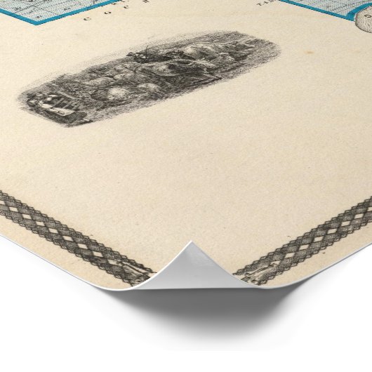 Karte des Landkreises Crawford Poster (Ecke)