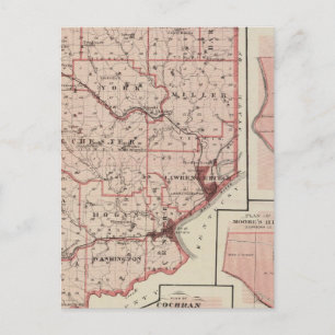 Karte des Landkreises Dearborn mit Greendale