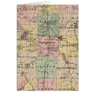 Karte des Landkreises Dodge, Staat von Wisconsin