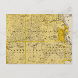 Karte des Landkreises Dubuque