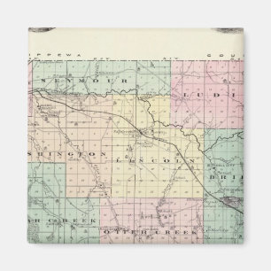 Karte des Landkreises Eau Claire, Staat von Wiscon Magnet