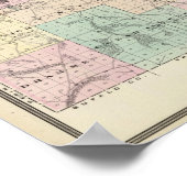 Karte des Landkreises Eau Claire, Staat Wisconsin Poster (Ecke)