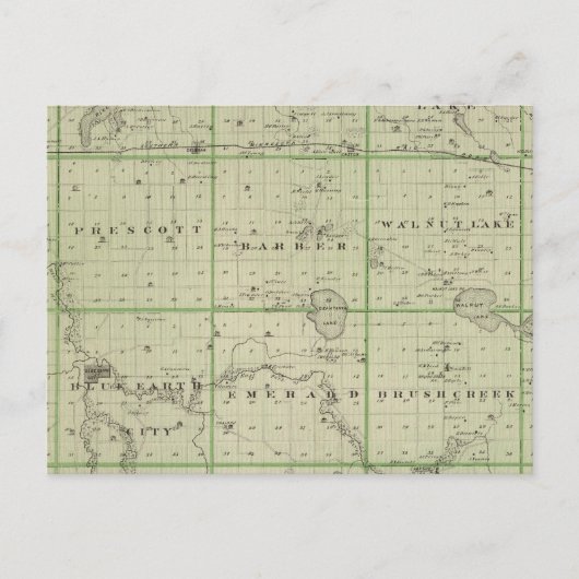 Karte des Landkreises Faribault, Minnesota (Vorderseite)