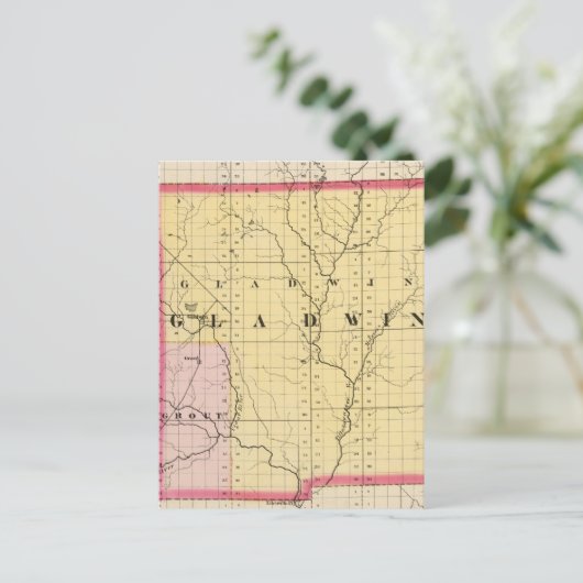 Karte des Landkreises Gladwin, Michigan (Stehend Vorderseite)