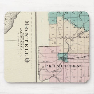 Karte des Landkreises Green Lake, Staat von Wiscon Mousepad