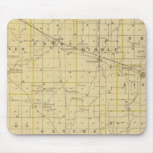 Karte des Landkreises Hendricks Mousepad (Vorne)