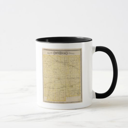 Karte des Landkreises Hendricks Tasse (Rechts)