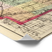 Karte des Landkreises Hillsdale, Michigan Poster (Ecke)