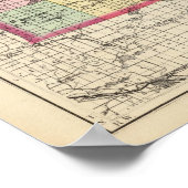 Karte des Landkreises Ionia, Michigan Poster (Ecke)