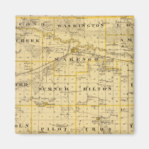 Karte des Landkreises Iowa, Staat von Iowa Magnet