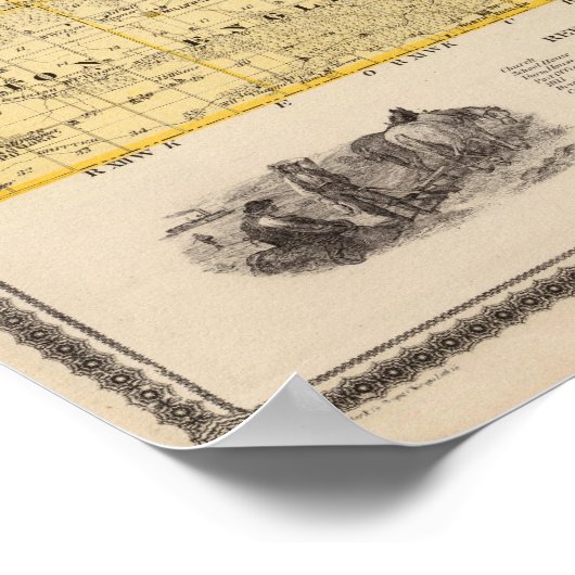 Karte des Landkreises Iowa, Staat von Iowa Poster (Ecke)