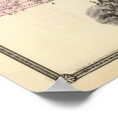 Karte des Landkreises Iowa, Staat von Wisconsin Poster (Ecke)