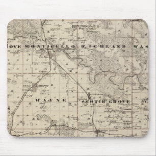 Karte des Landkreises Jones, Staat von Iowa Mousepad