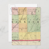 Karte des Landkreises Kalkaska, Michigan (Vorne/Hinten)