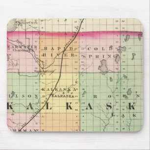 Karte des Landkreises Kalkaska, Michigan Mousepad