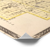 Karte des Landkreises Kosciusko Poster (Ecke)