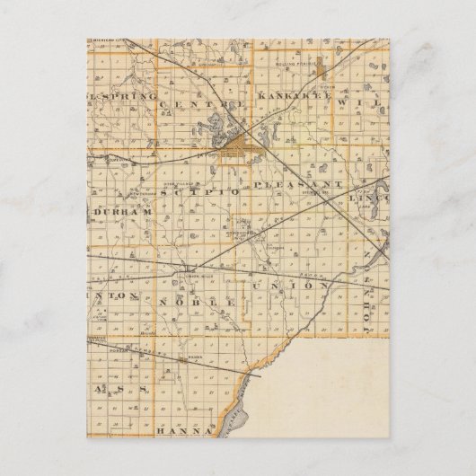 Karte des Landkreises La Porte (Vorderseite)