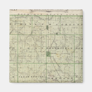 Karte des Landkreises Lagrange mit La Grange, Lima Magnet