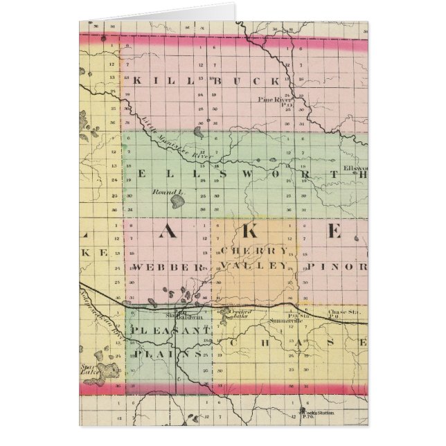 Karte des Landkreises Lake, Michigan (Vorne)