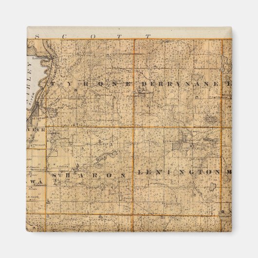 Karte des Landkreises Le Sueur, Minnesota Magnet (Vorne)