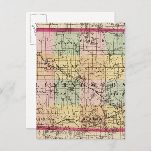 Karte des Landkreises Livingston, Michigan (Vorne/Hinten)