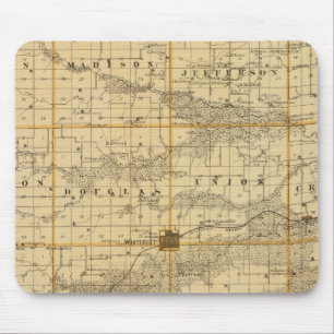 Karte des Landkreises Madison, Staat von Iowa Mousepad