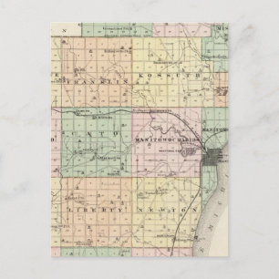 Karte des Landkreises Manitowoc, Staat von Wiscons