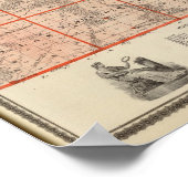 Karte des Landkreises Marion, Staat von Iowa Poster (Ecke)