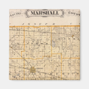 Karte des Landkreises Marshall Magnet