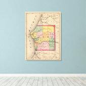 Karte des Landkreises Mason, Michigan Leinwanddruck (Insitu (Holzboden))